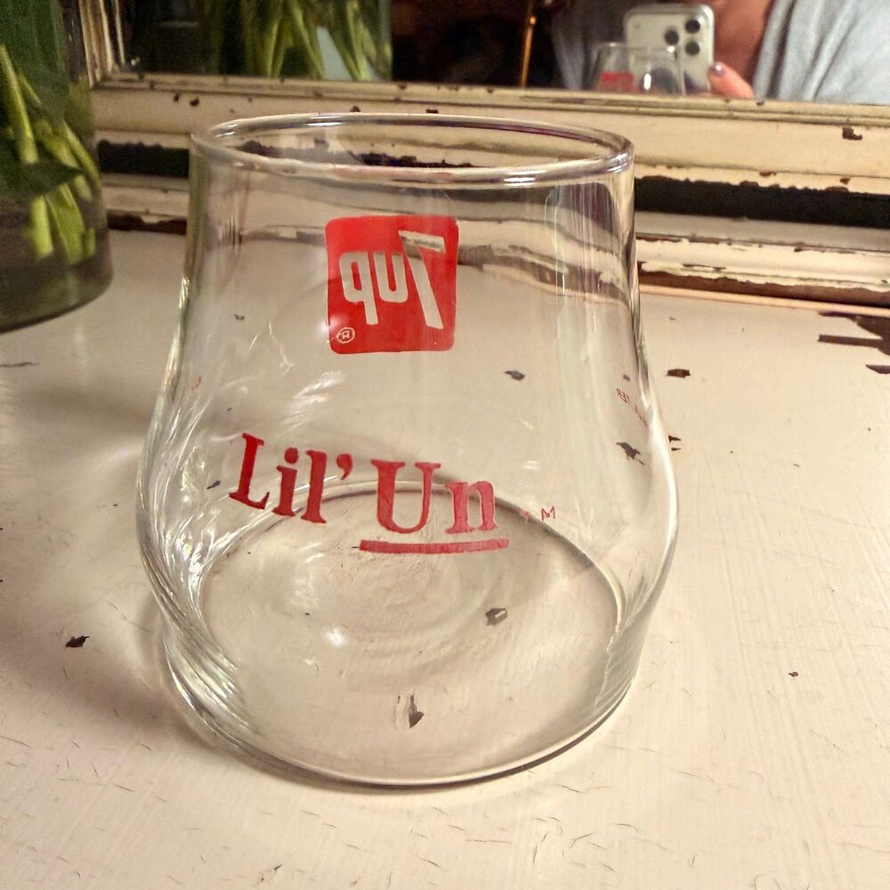 Vintage MCM rare 7up shortie glass